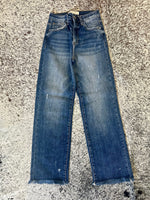 Risen High Rise Straight Jeans