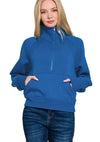 Half Zip Kangaroo Pocket Sweatshirt