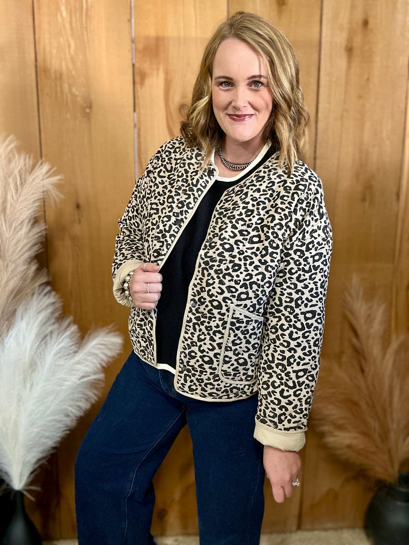Leopard Quilted Jacket