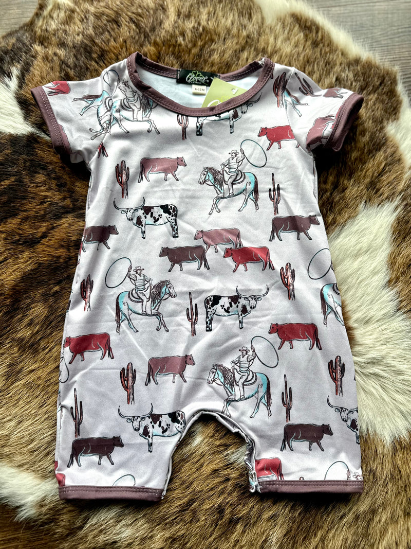 Boys Roppin Cattle Romper