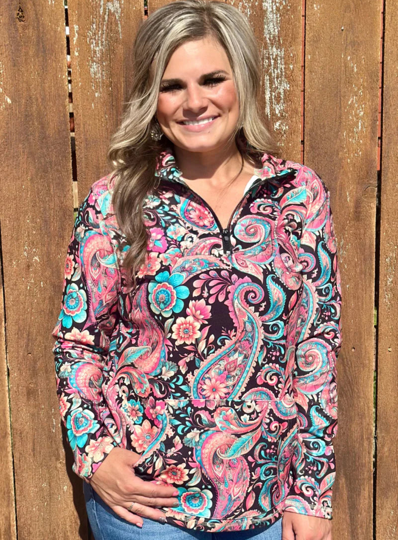 Midnight Blooms Pullover
