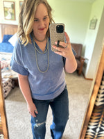 Royal Washed Collar Top