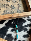 Kingman Turquoise 3 Bar Drop Necklace