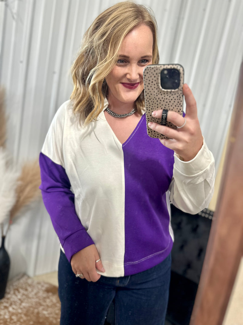 Purple Block Top