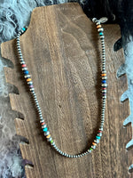 22” Multi Stone / Pearl Necklace