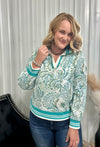 Jade Boho Paisley Top