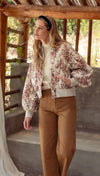 Floral Print Bomber Jacket