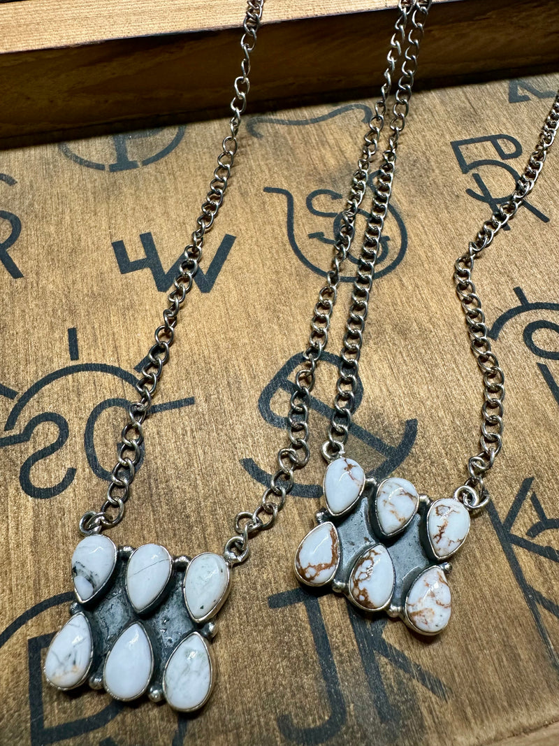 6 Stone Bar Necklace