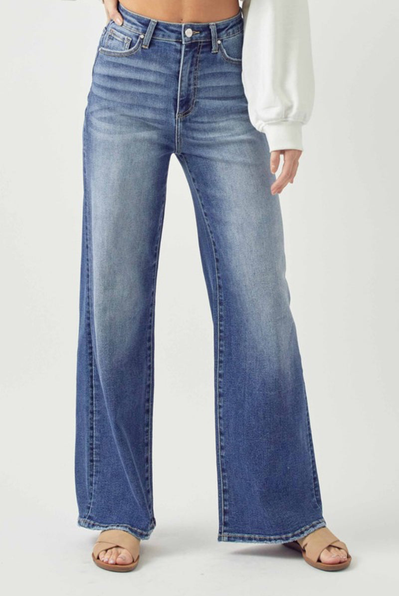 Risen Wide Leg Jeans