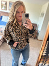 Leopard Hooded 1/4 Zip