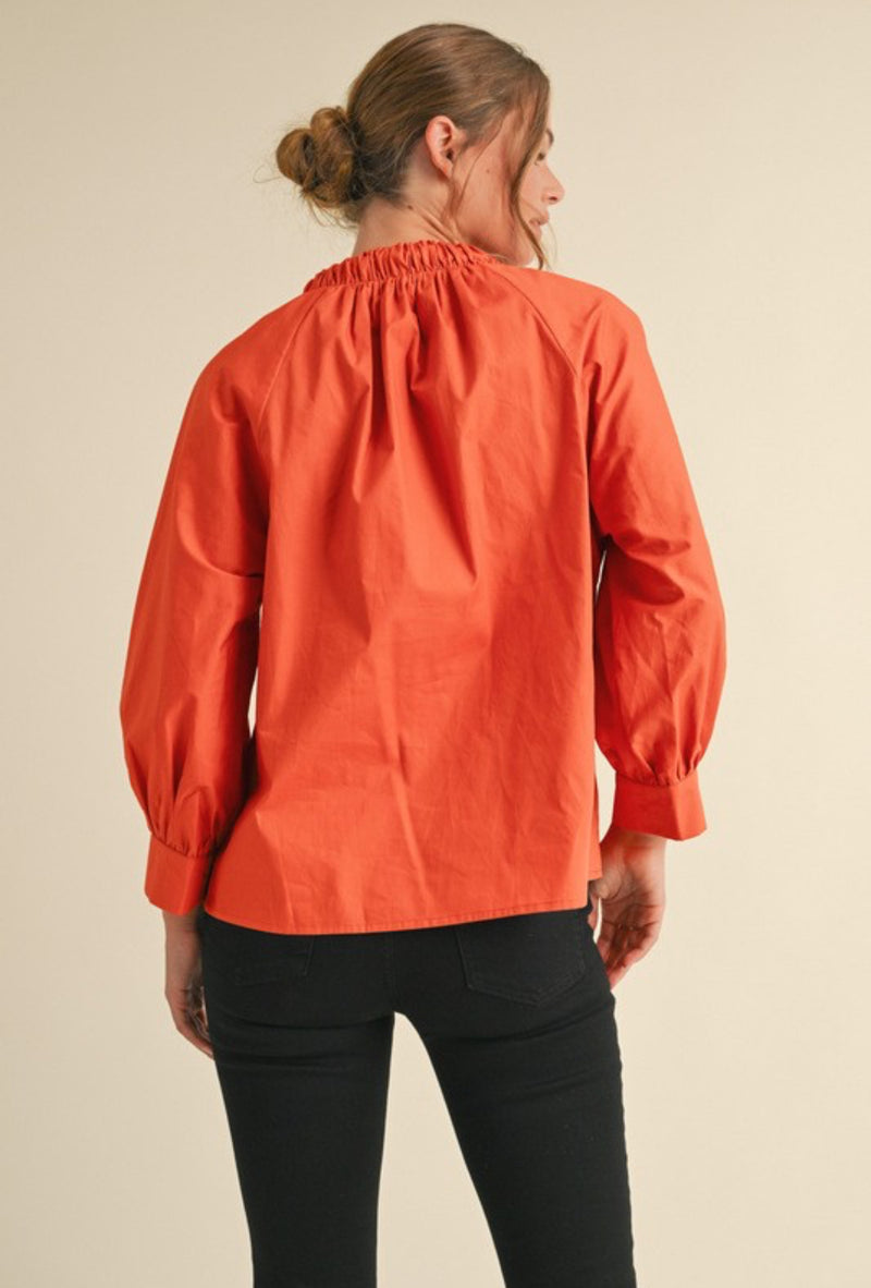 Rust Bow Tie Top