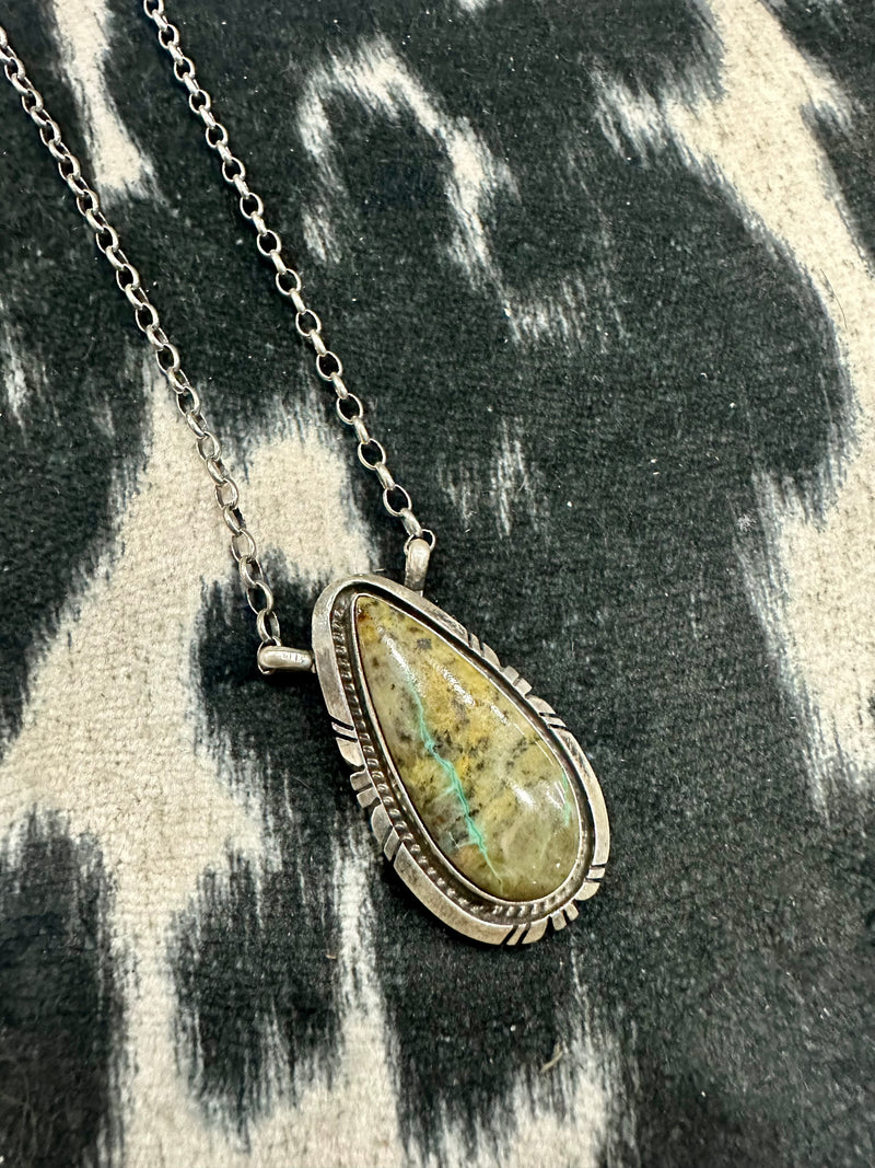 Boulder Turquoise Pendant Necklace