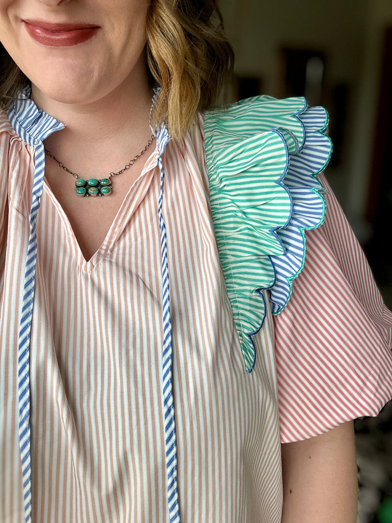 Stripe Color Block Top