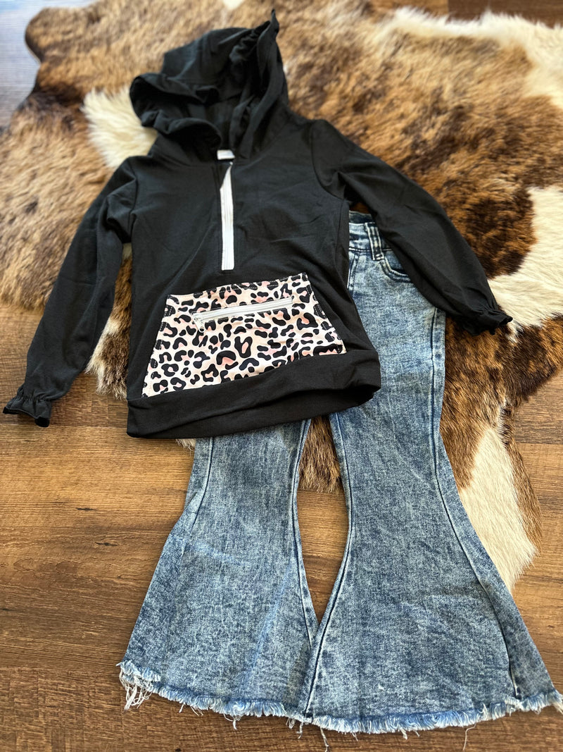 Girls Leopard Hoodie