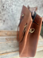 Cowhide / Tooled Leather Belt Tote