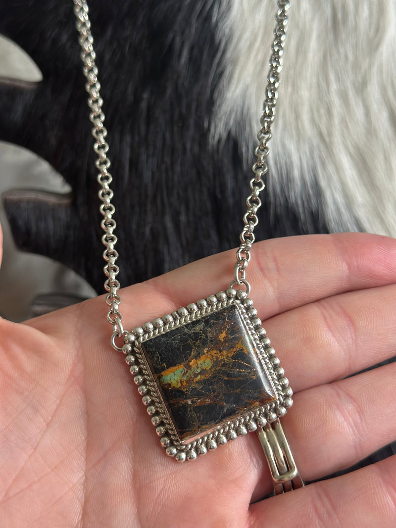 Blackjack Square Bar Necklace