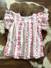Girls Pink Embroidered Top