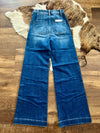 Risen High Rise Wide Leg Jeans