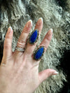 Blue Lapis Adjustable Teardrop Rings