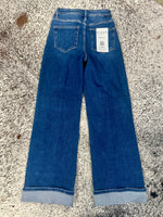 Risen Cuffed Wide Leg Jeans