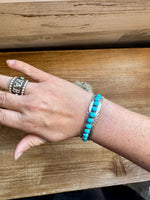 Cuff Bracelet - Kingman Turquoise & Sterling Silver option III