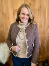 Brown Quilted Jacket