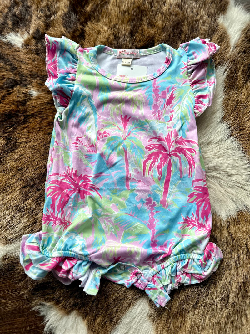 Girls Tropical Romper