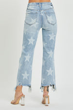 Risen Star Distressed Straight Crop Jeans