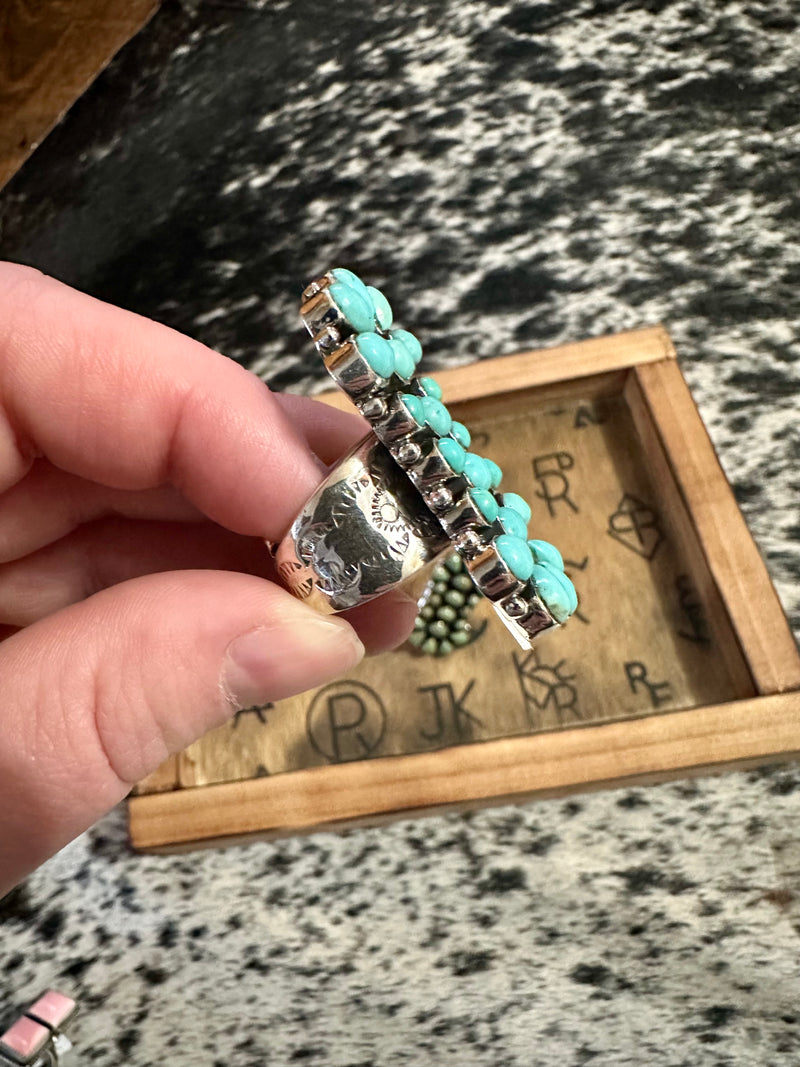 Kingman Turquoise Adjustable Rings