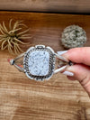 Cuff Bracelet- White Buffalo and Sterling silver