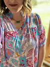 Lavender Mix Print Top