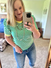 Striped Top - Green/Yellow