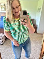 Striped Top - Green/Yellow
