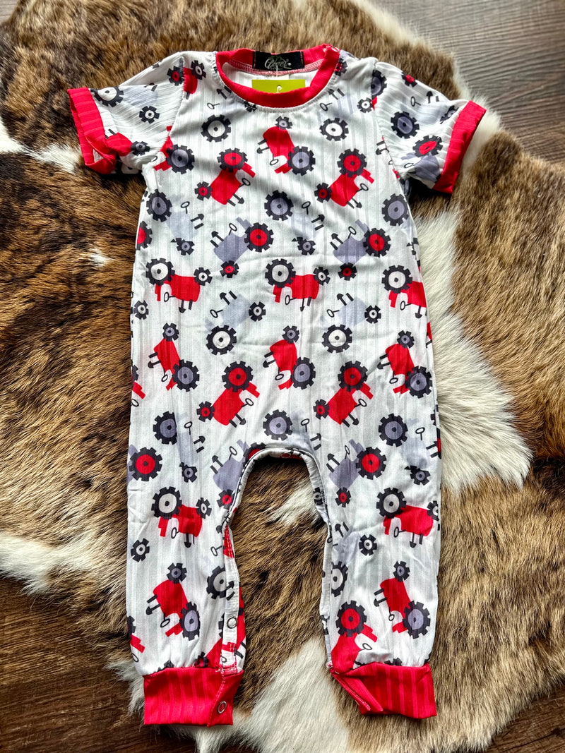 Boys Red Tractor Jumper