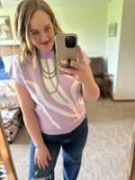 Lavender Swirl Sweater Top
