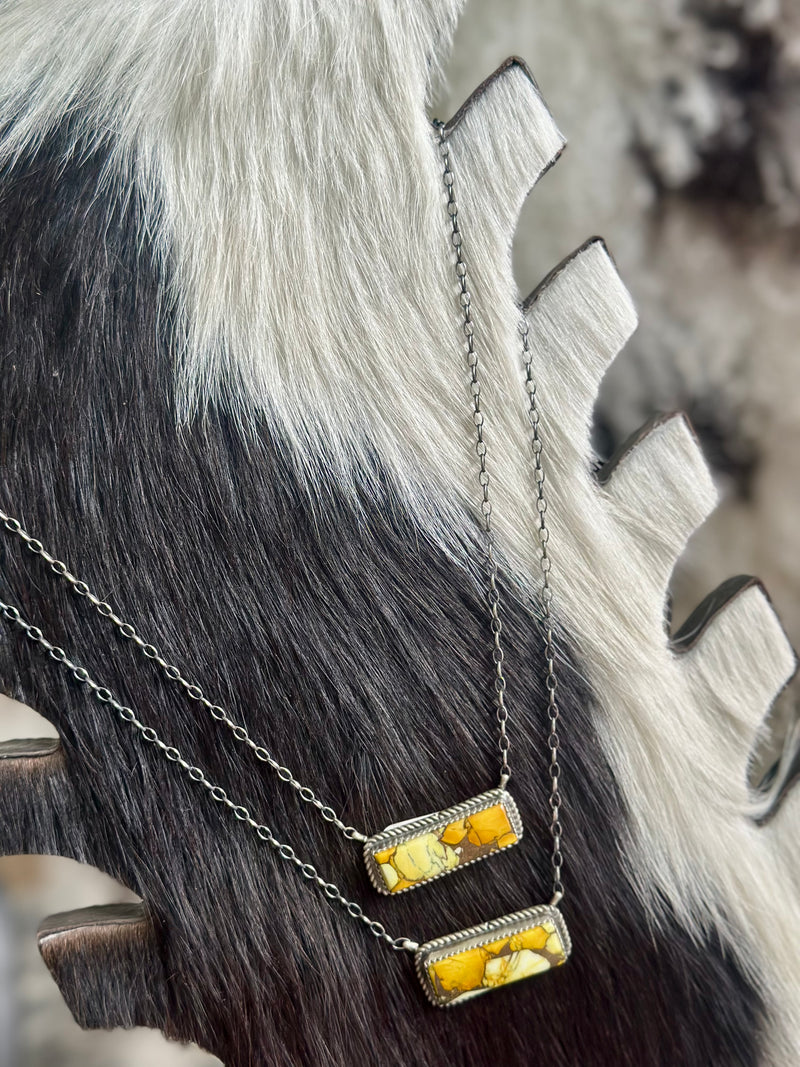 Honey Dahlia Bar Necklace
