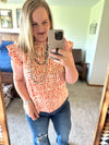 Orange Dot Print Top