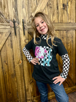 Girls Mesh Top - Checker