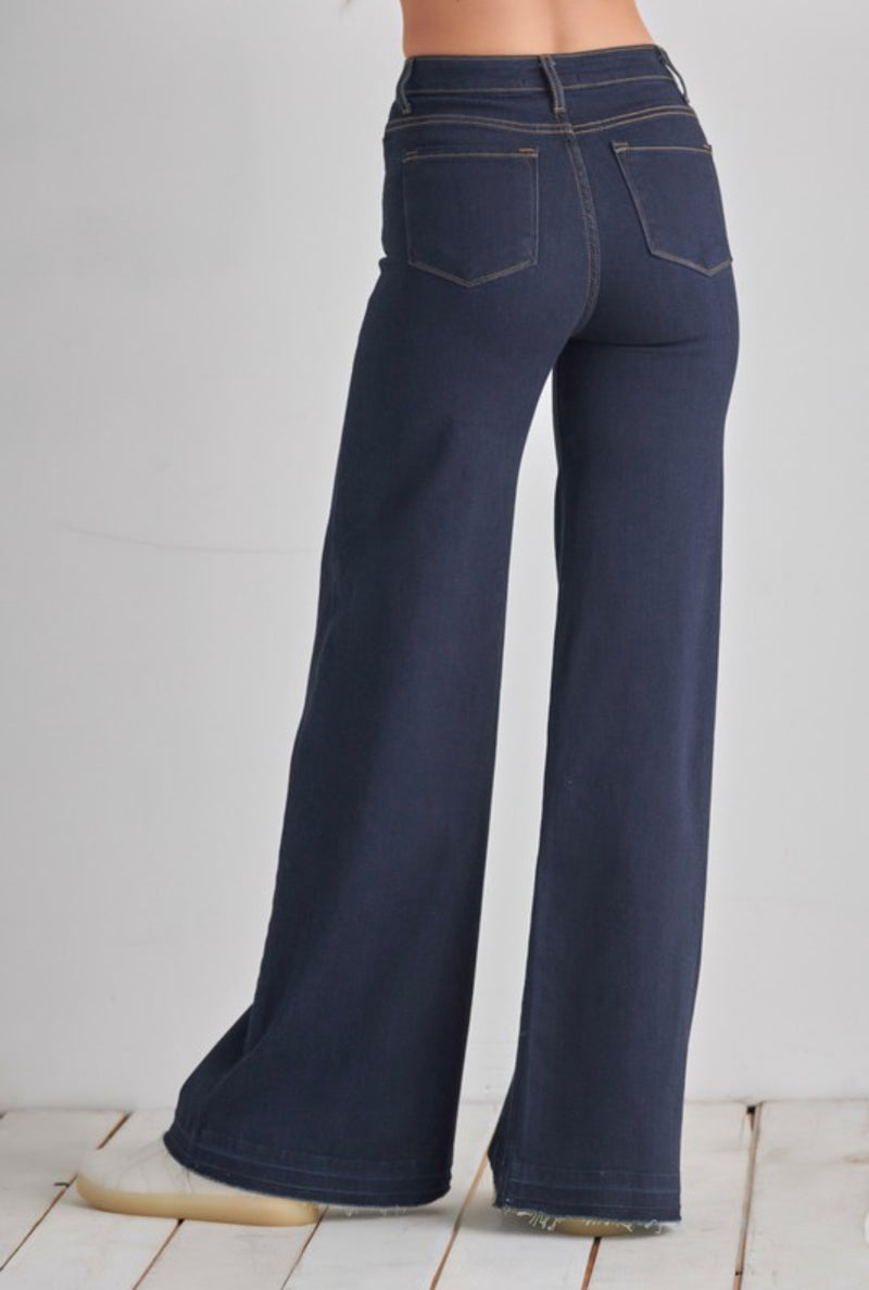Dark Wash O2 Wide Leg Jeans
