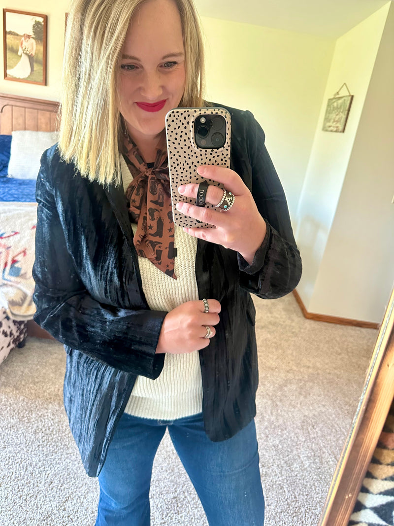 Black Velvet Blazer