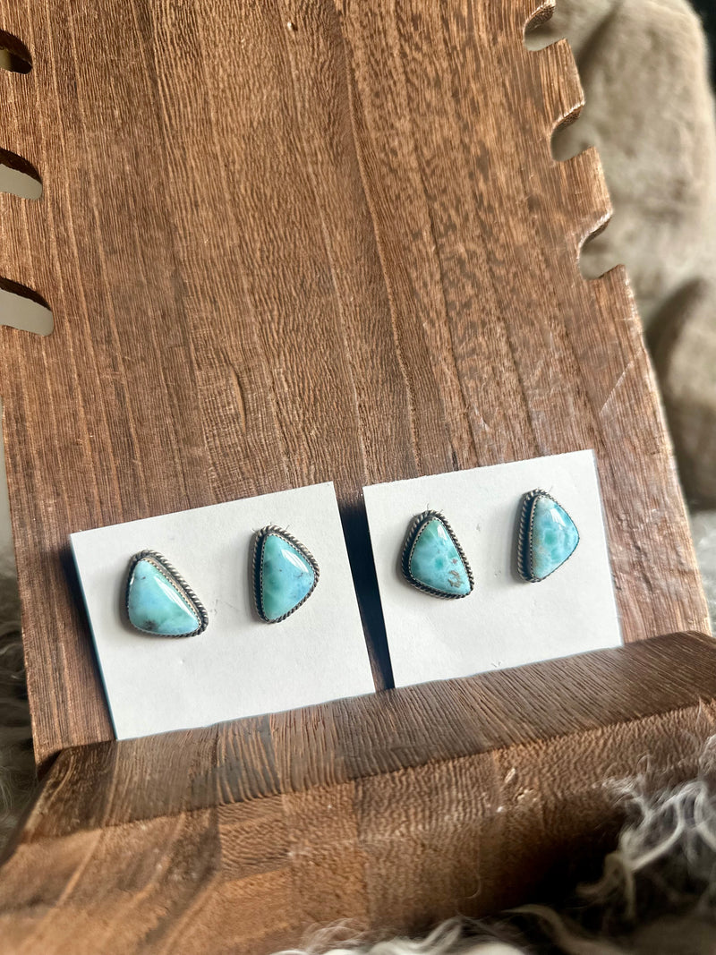 Larimar Stud Earrings