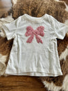 Girls Pink Bow Top