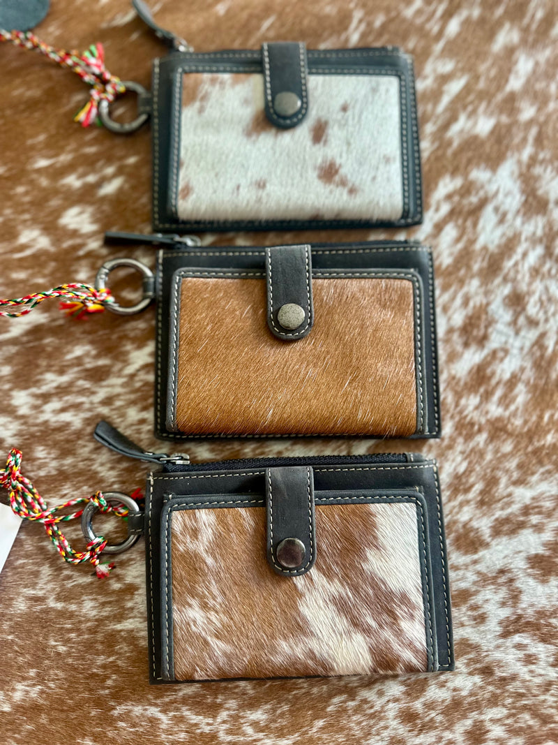 Brown Cowhide Mini Wallet