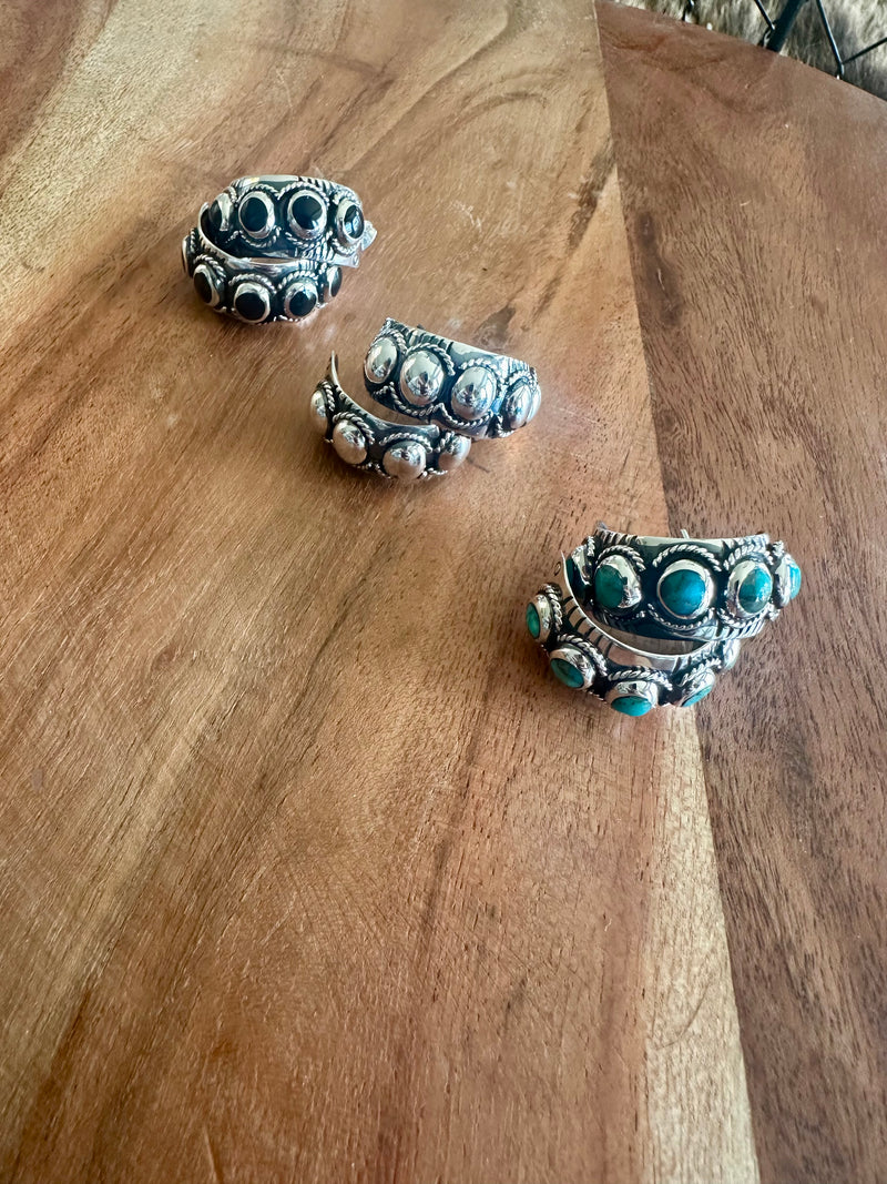 Stamped Hoop Earrings