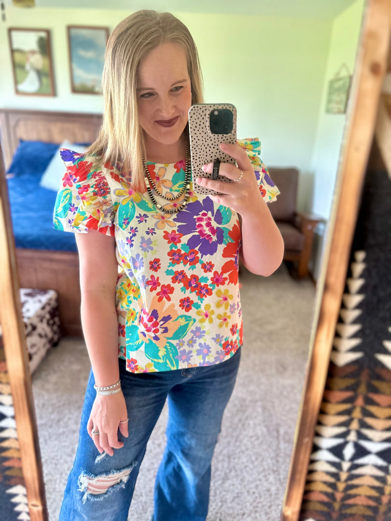 Multi Floral Top