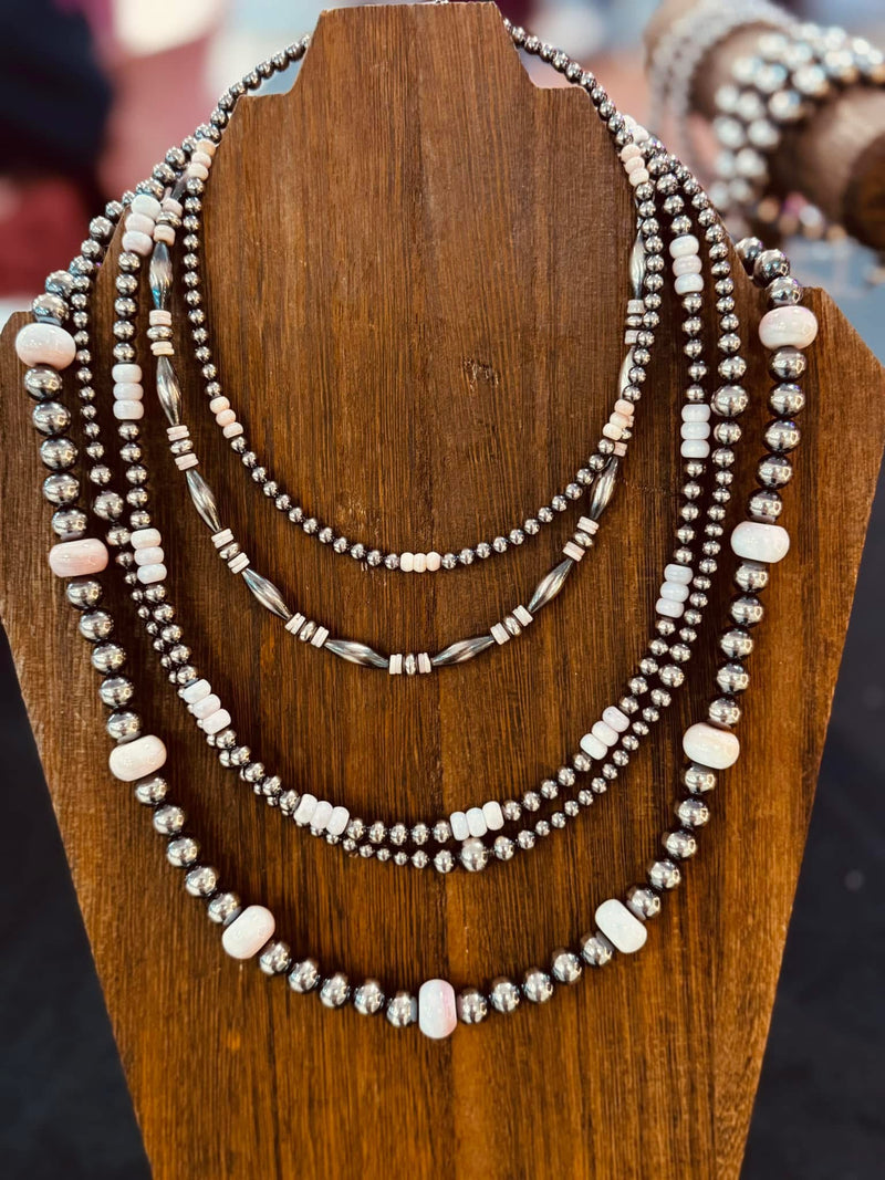 Pink Conch & Pearls