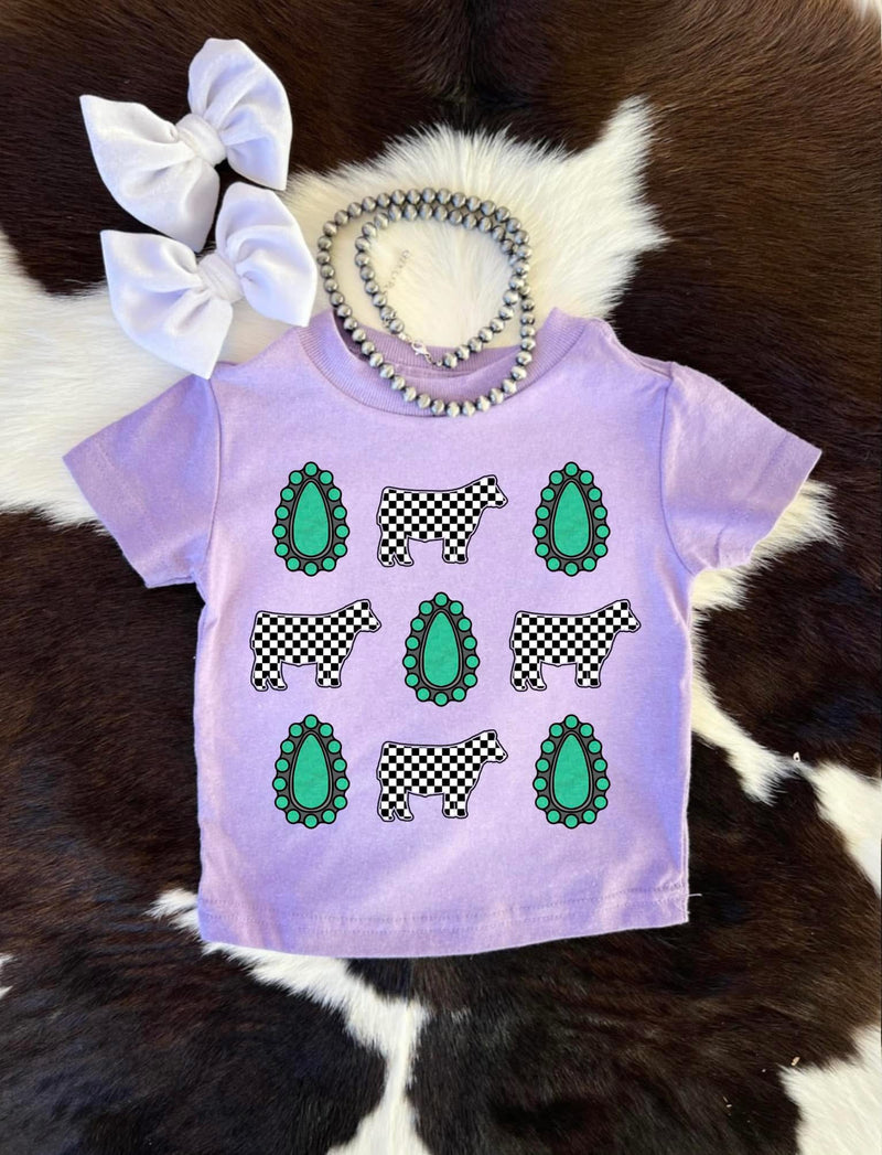 Stock Show Check Calf Tee