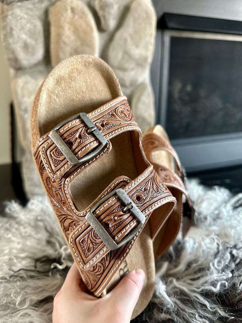 Darla Trail Hand Tooled Sandals