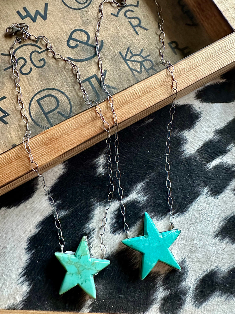 Kingman Turquoise Star Necklace