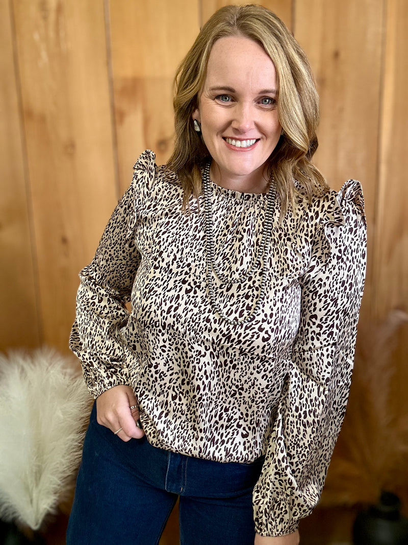Cheetah Girl Top - Taupe